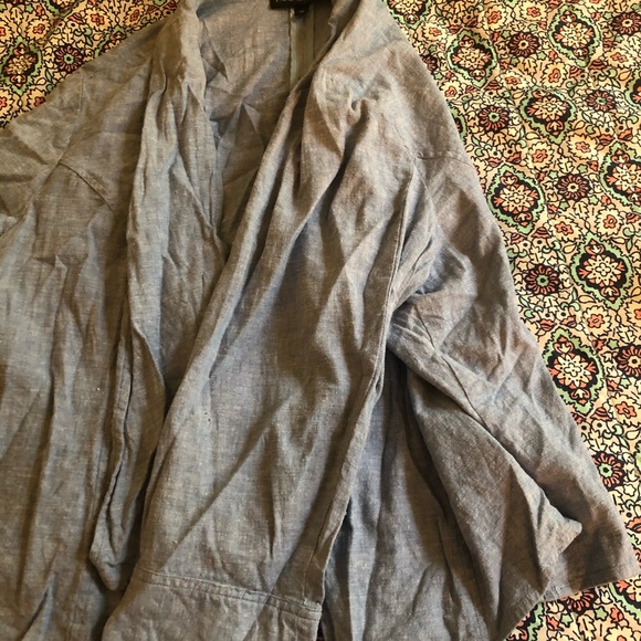 Lane Bryant Linen Denim Jacket - Picture 4 of 5